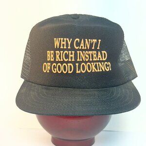 Vintage, trucker style snap back hat